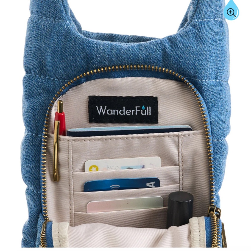 New Stylish Demin Puffer Bottle Bag Crossbody - Picture 4 of 13